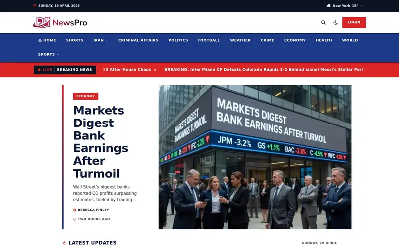 NewsPro 'capitol' template — homepage screenshot at 1440x900
