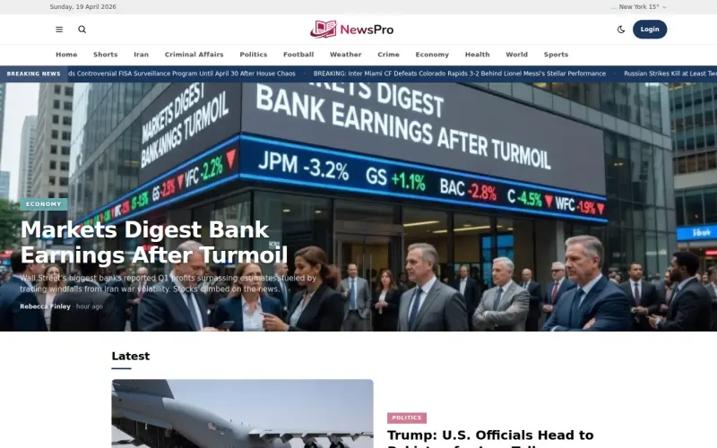 Horizon template homepage