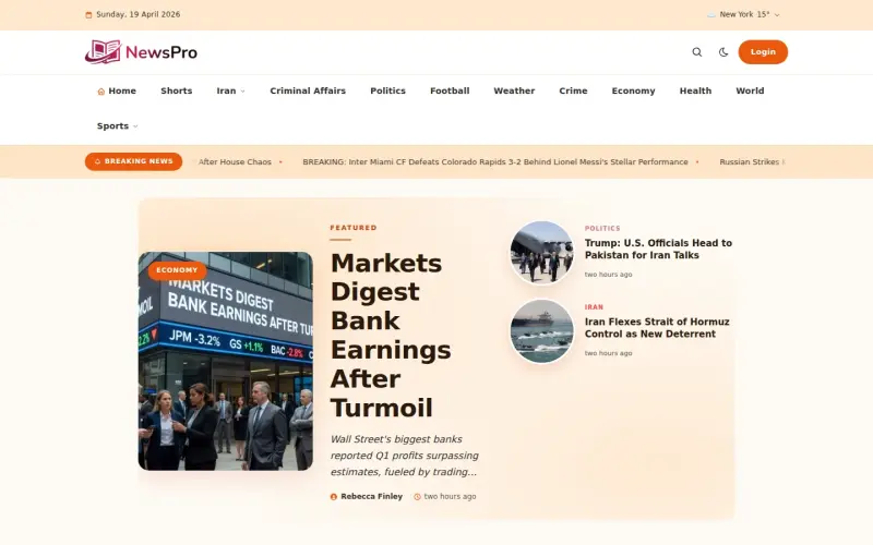 Saveur template homepage