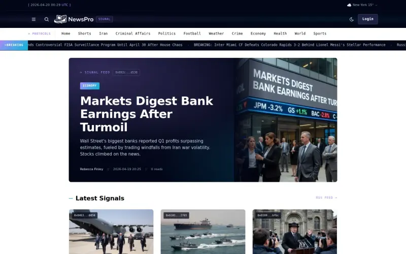 Signal template homepage