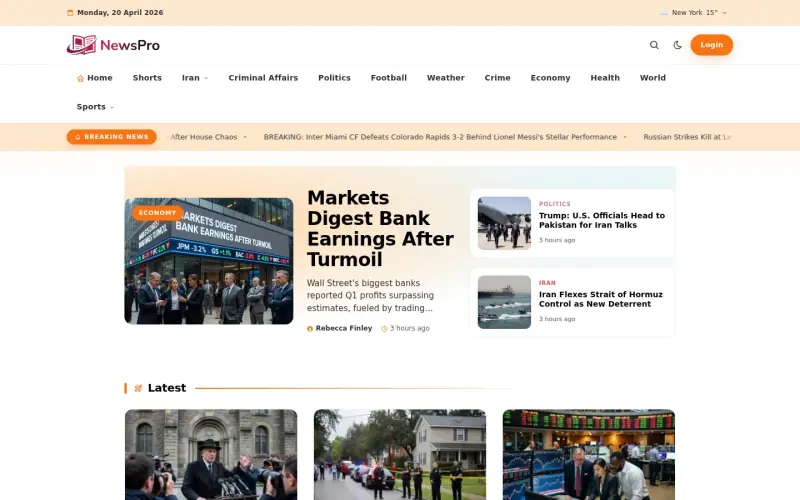 Tonic template homepage