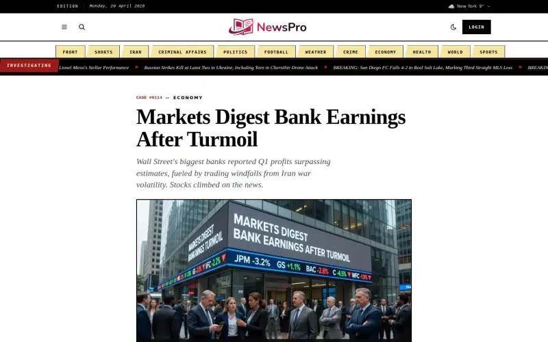 Veritas template homepage